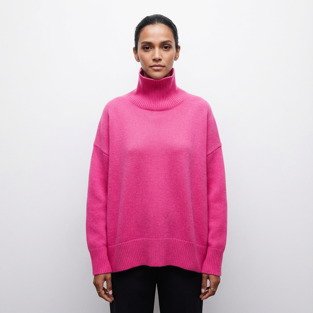 Avery Women’s Turtleneck Sweater | High Neck, Relaxed Fit