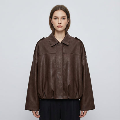 Elise Women’s Cropped Bomber Jacket | Zip-Front, Relaxed Silhouette