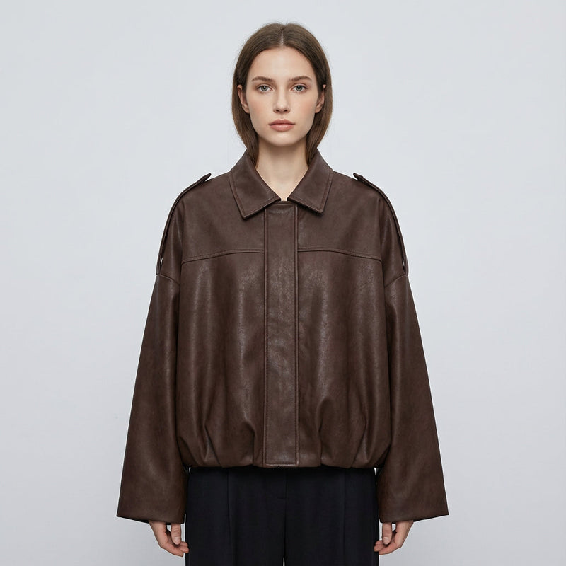 Elise Women’s Cropped Bomber Jacket | Zip-Front, Relaxed Silhouette