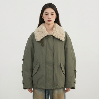 Chaqueta de motocicleta acolchada para mujer Cleo | Algodón grueso, moda urbana casual