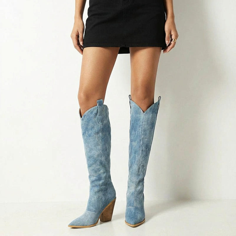 Natalie Women's High Heel Boots | Pointed Toe, Western Inspired Glamour