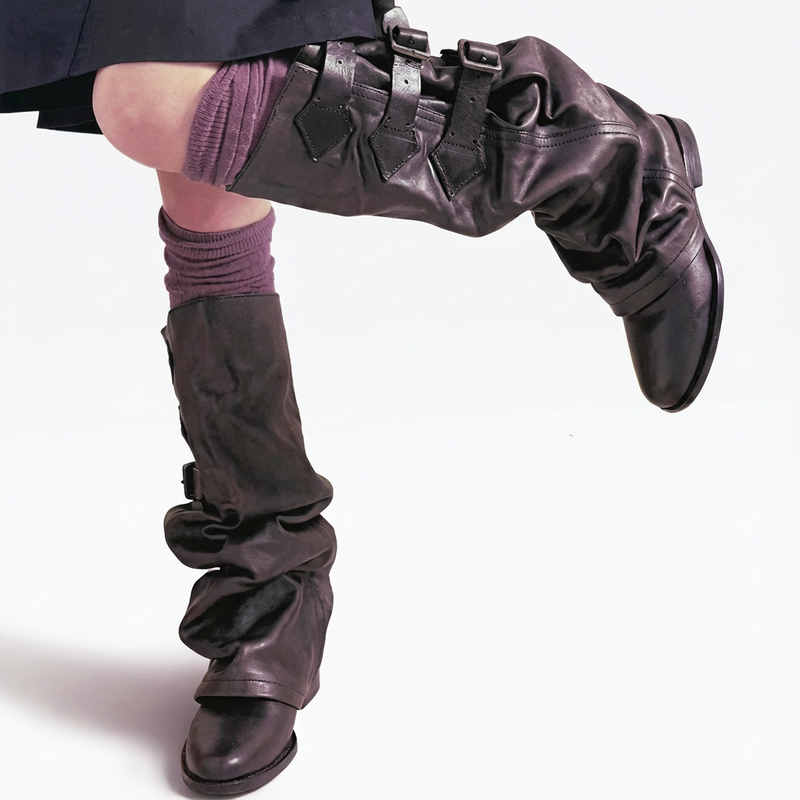 Gina Women's Black Mid-Calf Boots | Genuine Leather, Casual Fashion