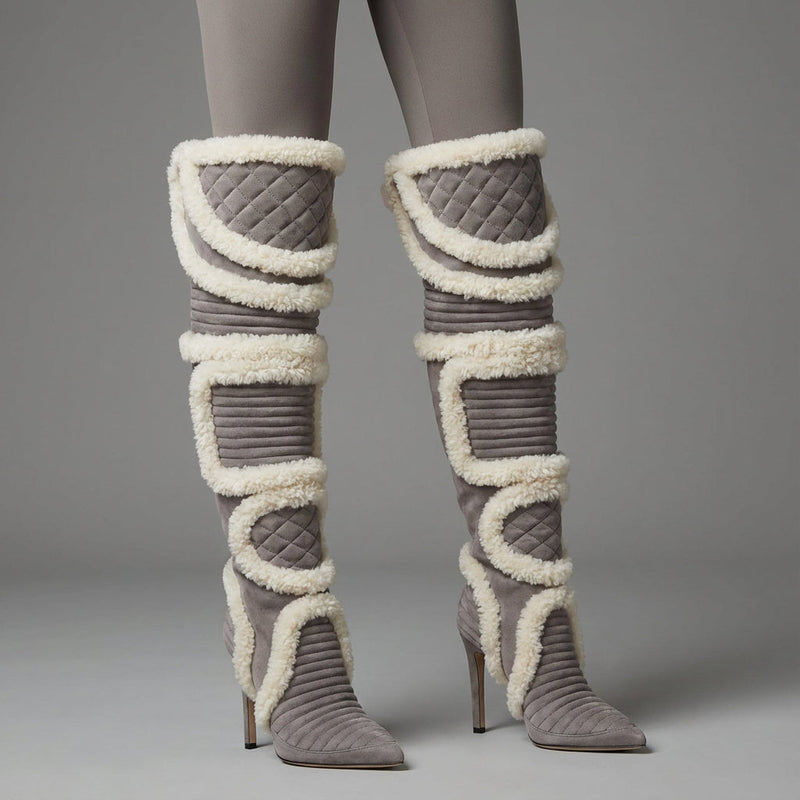 Penny Women's Over-The-Knee Boots | Plush Stiletto, Autumn Winter Fashion