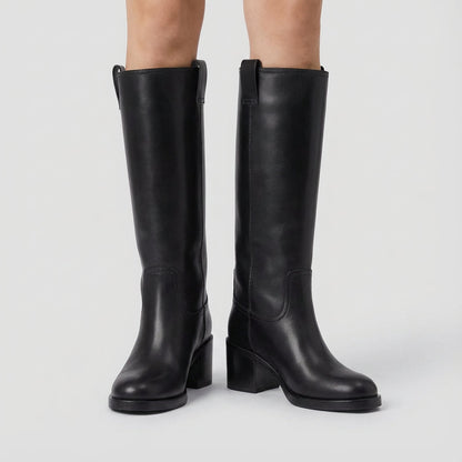 Josephine Women's Knee High Boots | Leather with Heels, Timeless Elegance