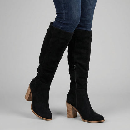 Mila Women's Knee High Boots | Chic Block Heel, Sleek Sophistication