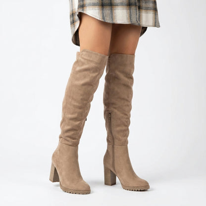 Mila Women's Knee High Boots | Chic Block Heel, Sleek Sophistication