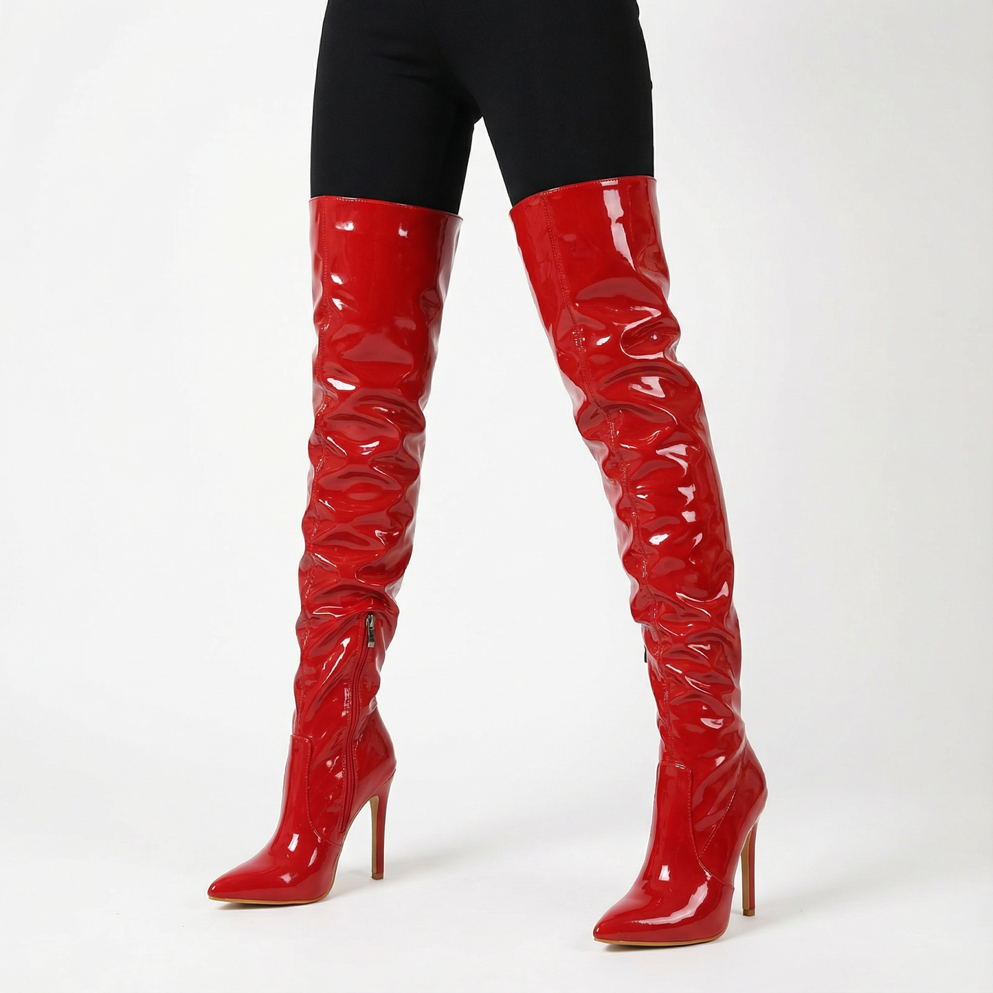 Eilyken Women's Over The Knee Boots | Patent Leather, High Heels