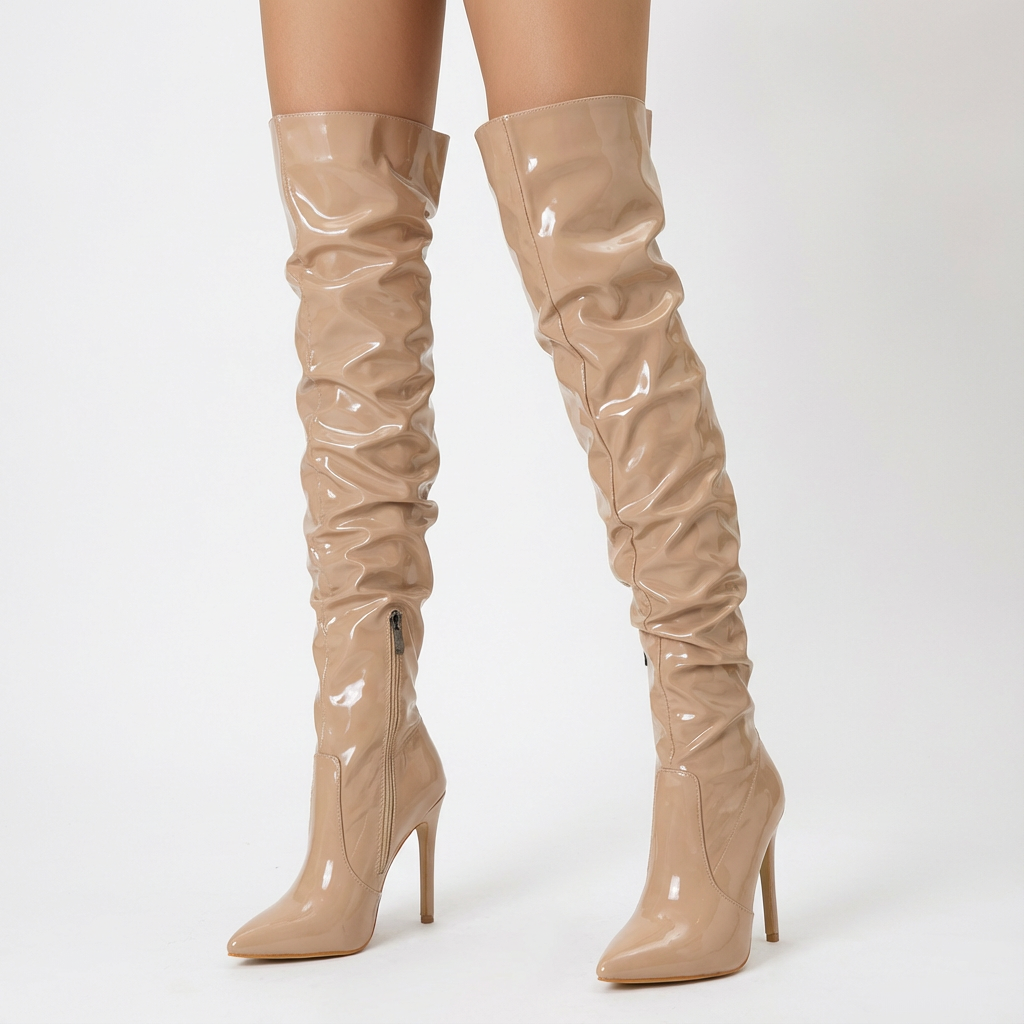 Eilyken Women's Over The Knee Boots | Patent Leather, High Heels