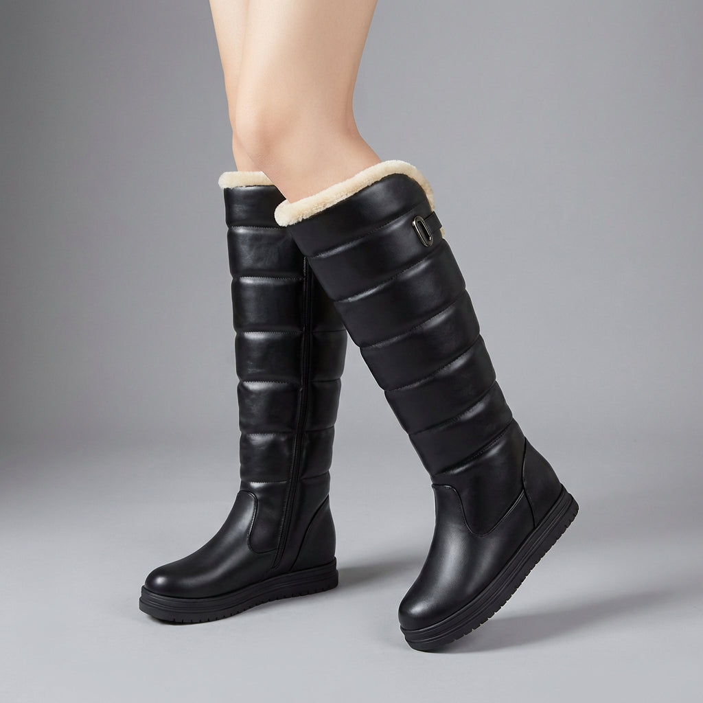 Wendy Women’s Knee High Snow Boots | Plush Lined, Low Heel