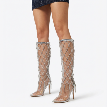 Aurelia Women’s Knee High Boots | Pointed Toe, Fringe Detail