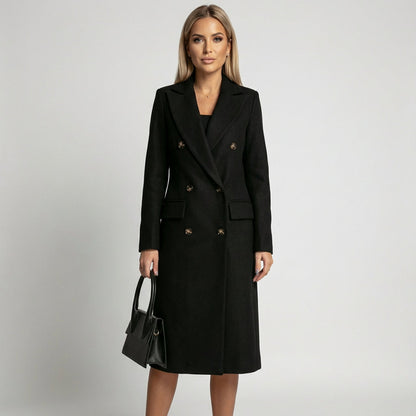 Vionna Women's Trench Coat | Double-Breasted, Elegant Design
