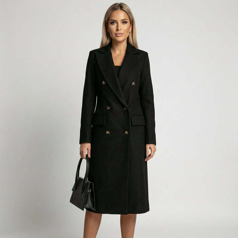 Vionna Women's Trench Coat | Double-Breasted, Elegant Design