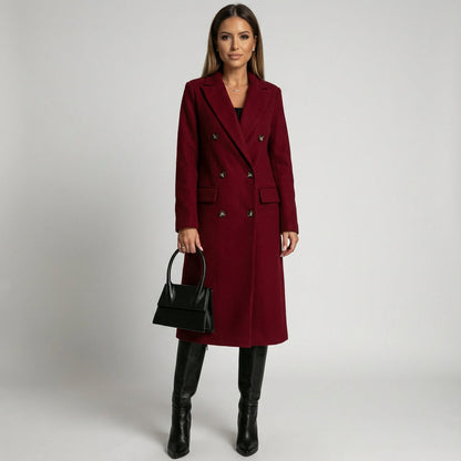 Vionna Women's Trench Coat | Double-Breasted, Elegant Design