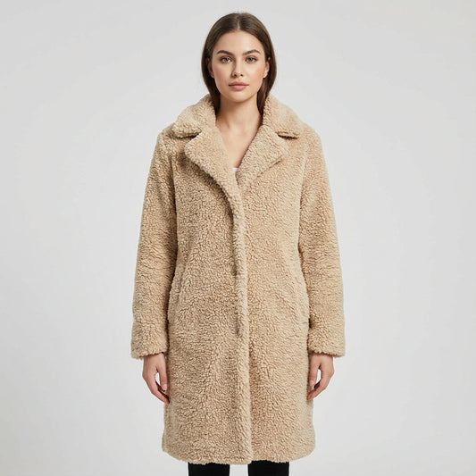 Teddy Women's Winter Coat | Oversized Fit, Plush Teddy Fabric