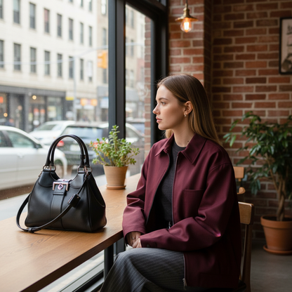 Mira Women's Bomber Jacket | Retro Style, Loose Fit