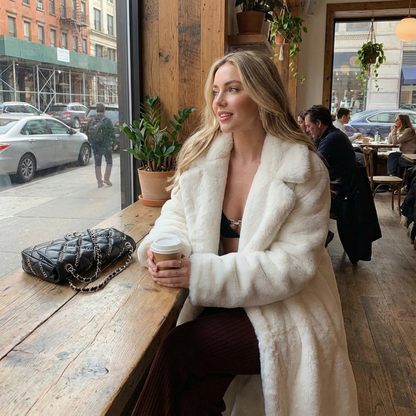Birch Luna Women's Coat | Oversized Faux Fur, Warm & Fluffy with Hood