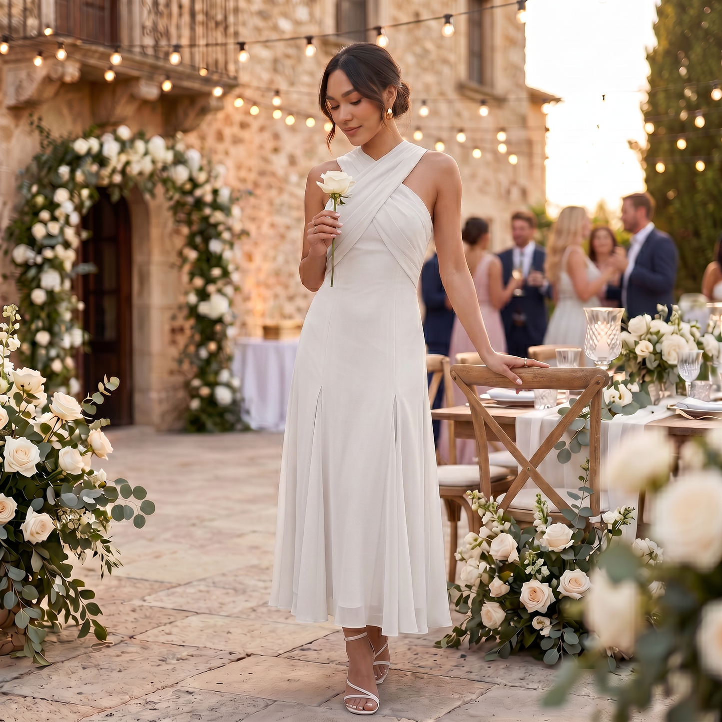 Jolie Women's Maxi Dress - back view