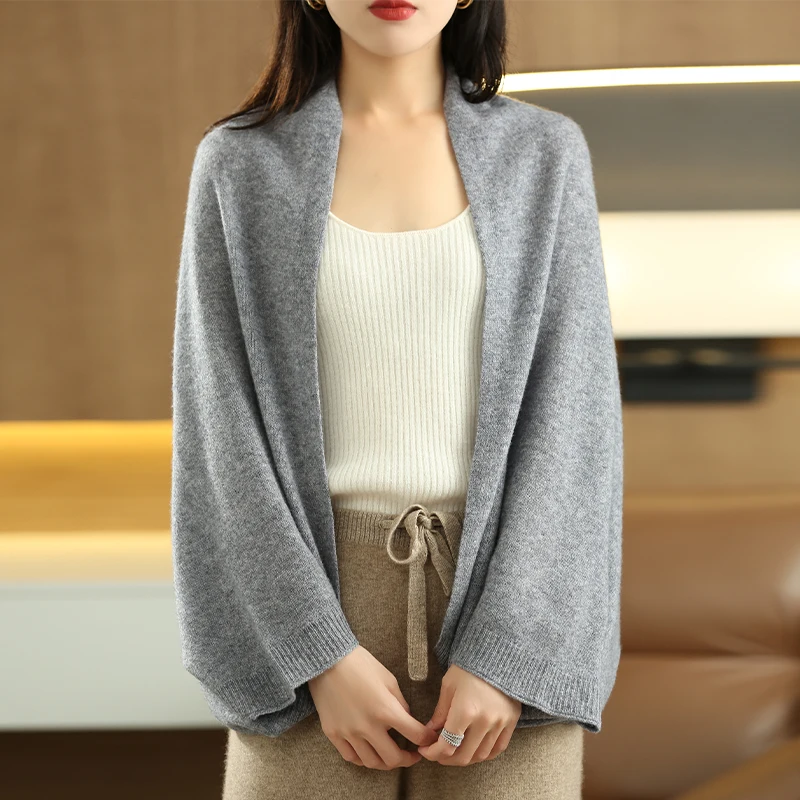 Lumi Women's Merino-wool Shawl - back view
