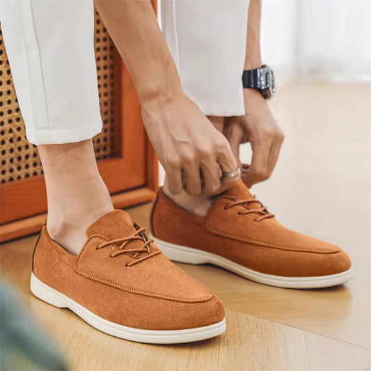 Astrid Women's Suede Loafers - styled view
