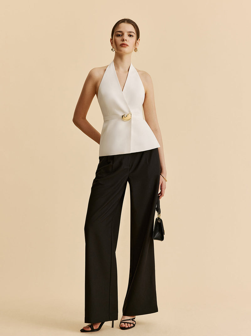 Rhea Women's Blazer - fabric and finish detail