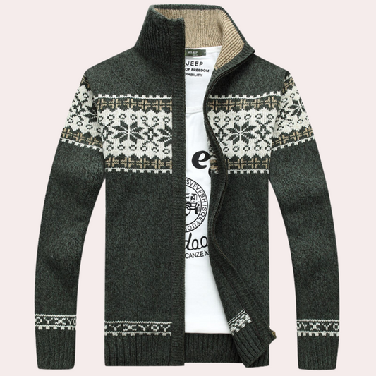 Flynn Men's Cardigan - styled view