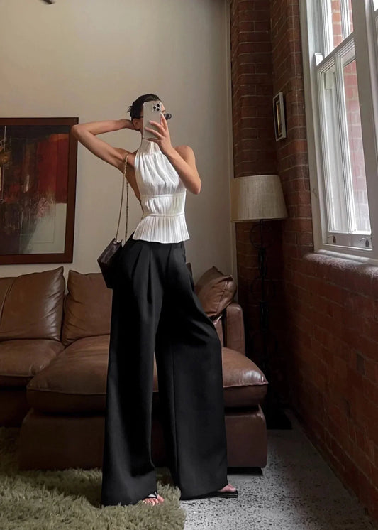 Esme Women's Pleated Top - styled view