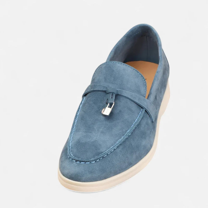 Gideon Men's Suede Loafers - shown in use