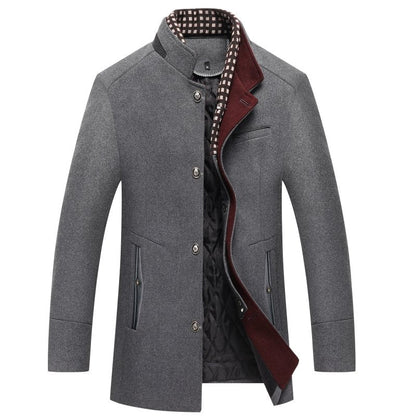 Soren Men's Coat - fabric and finish detail