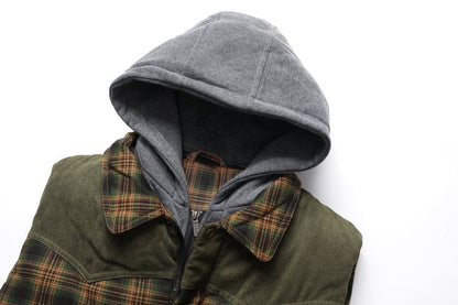 Jasper Men's Plaid Puffer Jacket - flat lay
