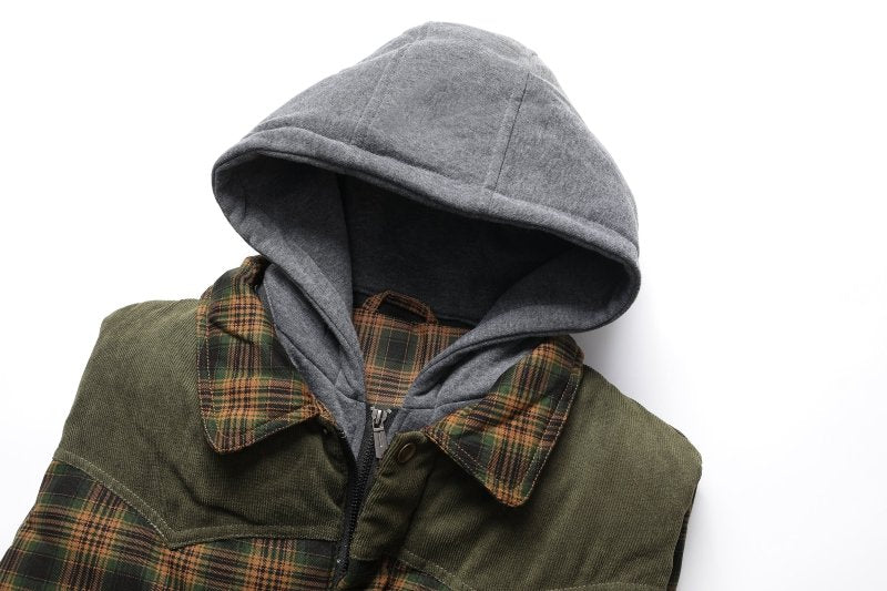 Jasper Men's Plaid Puffer Jacket - flat lay