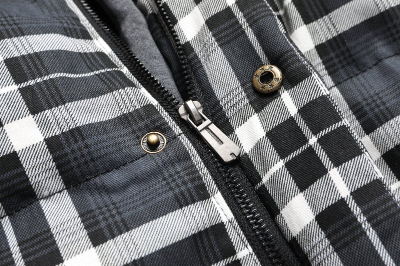 Jasper Men's Plaid Puffer Jacket - styled view