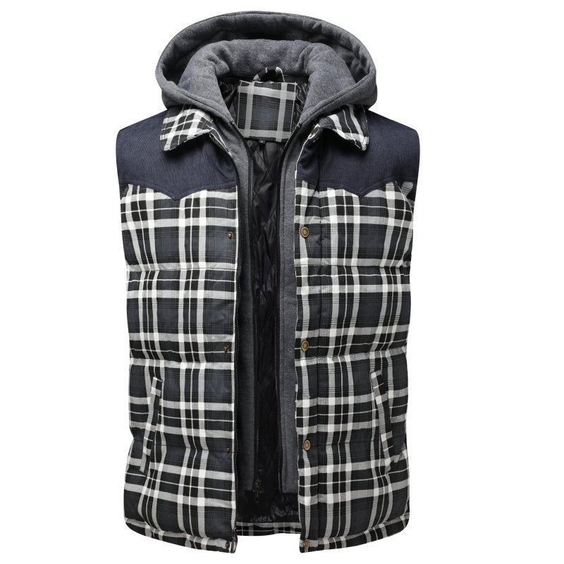 Jasper Men's Plaid Puffer Jacket | Hooded
