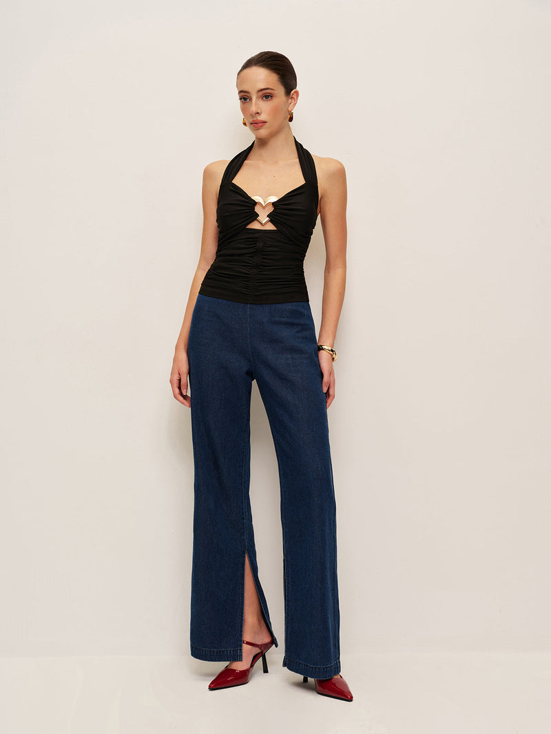 Yara Women's Top - fabric and finish detail