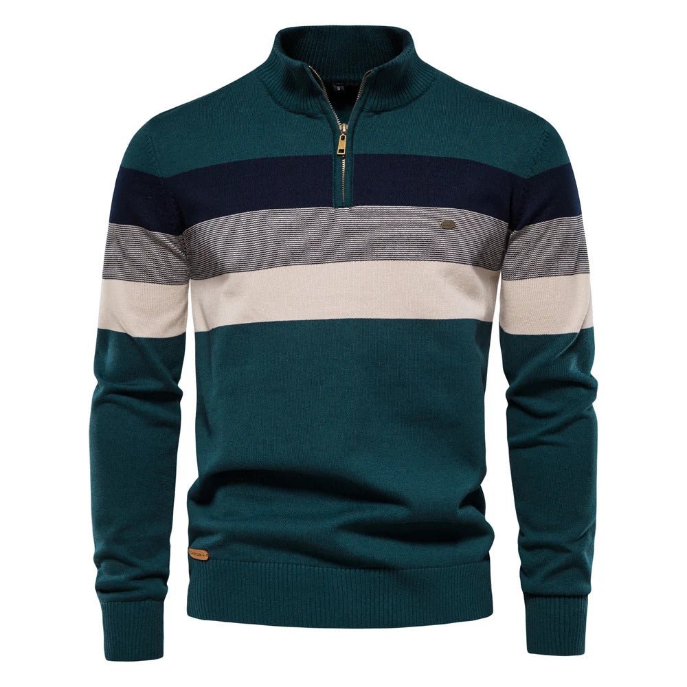 Theo Men's Striped Sweater - styled view