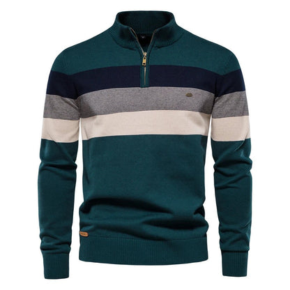 Theo Men's Striped Sweater - styled view