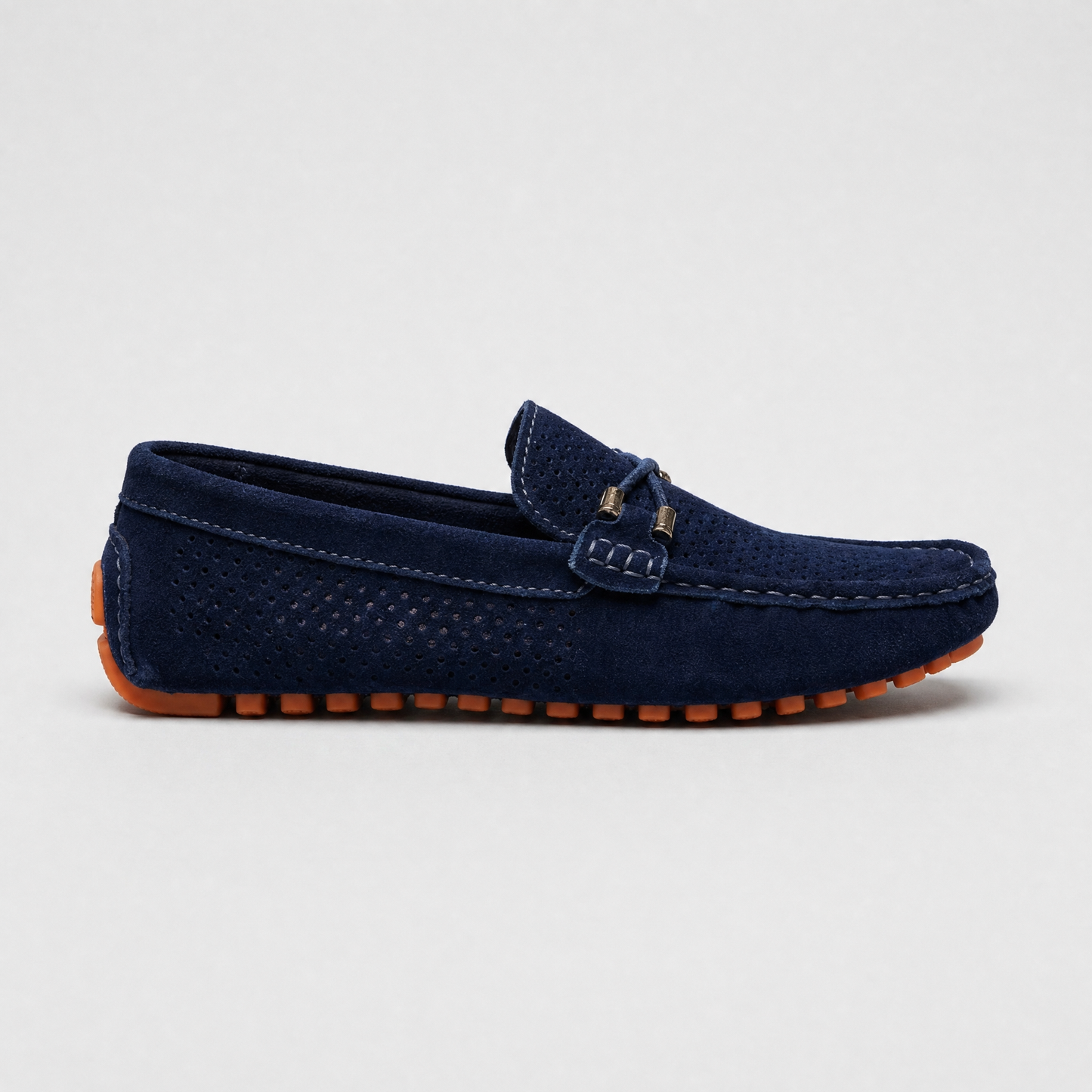 Silas Men's Suede Loafers - close-up detail