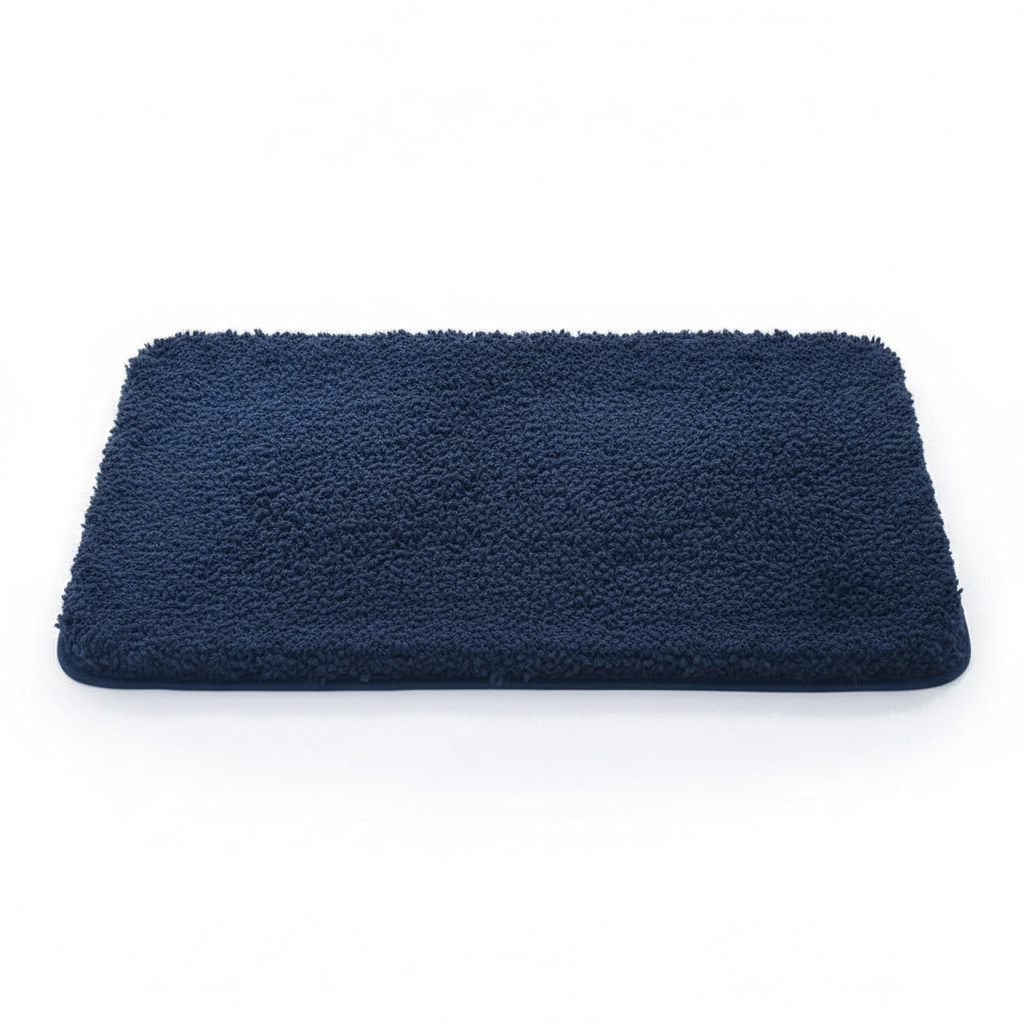 Fur & Plush Bath Rug - Blue