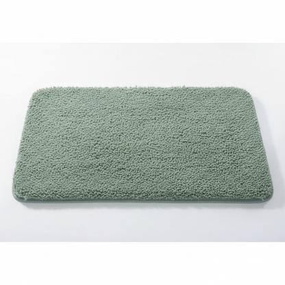 Ultra-Soft Plush Bath Rug in Green on clean premium background