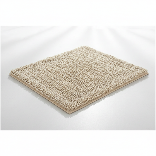 Plush Chenille Bath Mat - Beige