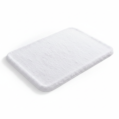 Fur & Plush Bath Rug - White