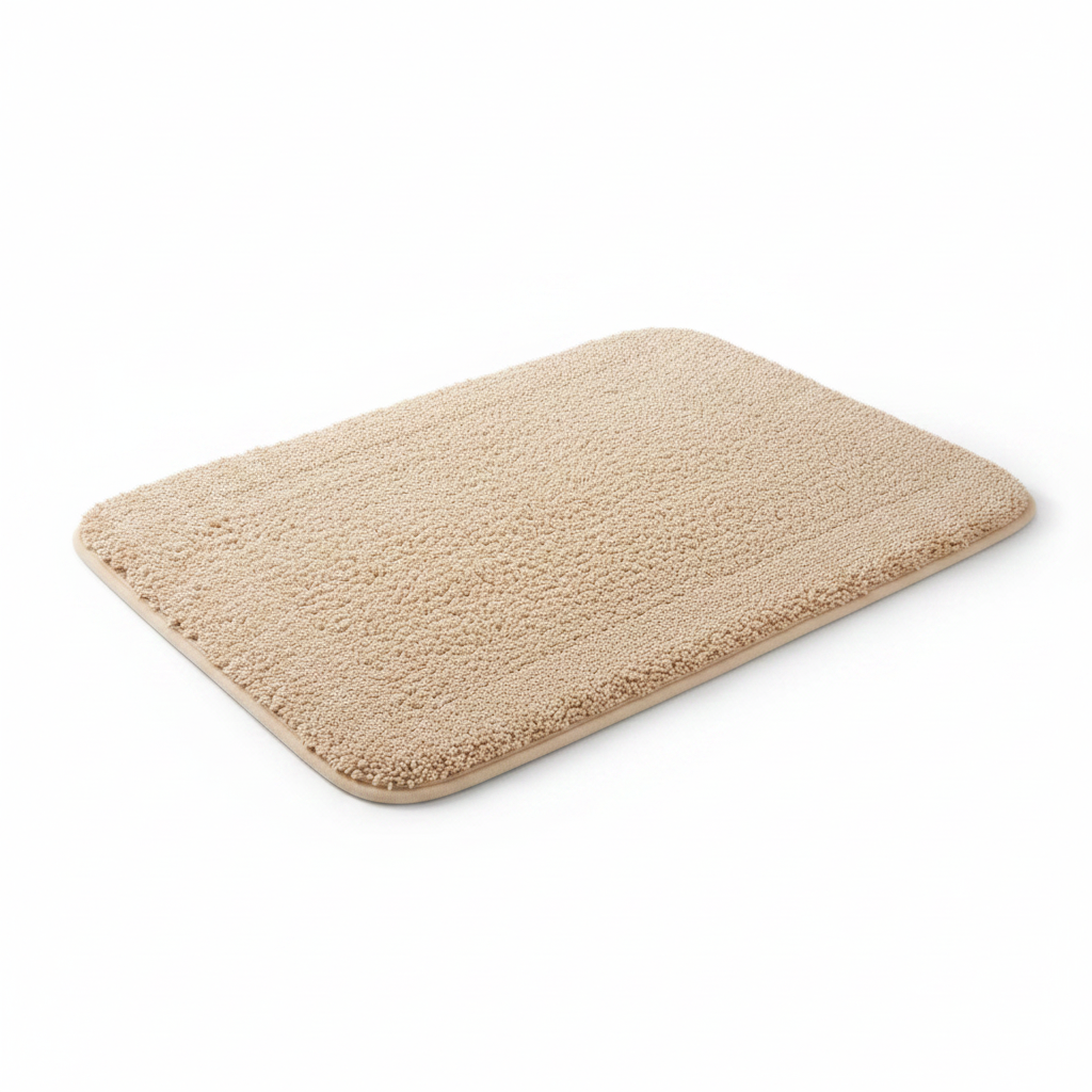 Fur & Plush Bath Rug - Beige
