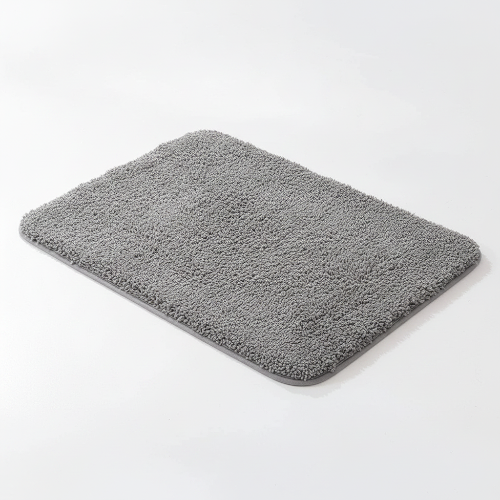 Fur & Plush Bath Rug - Grey