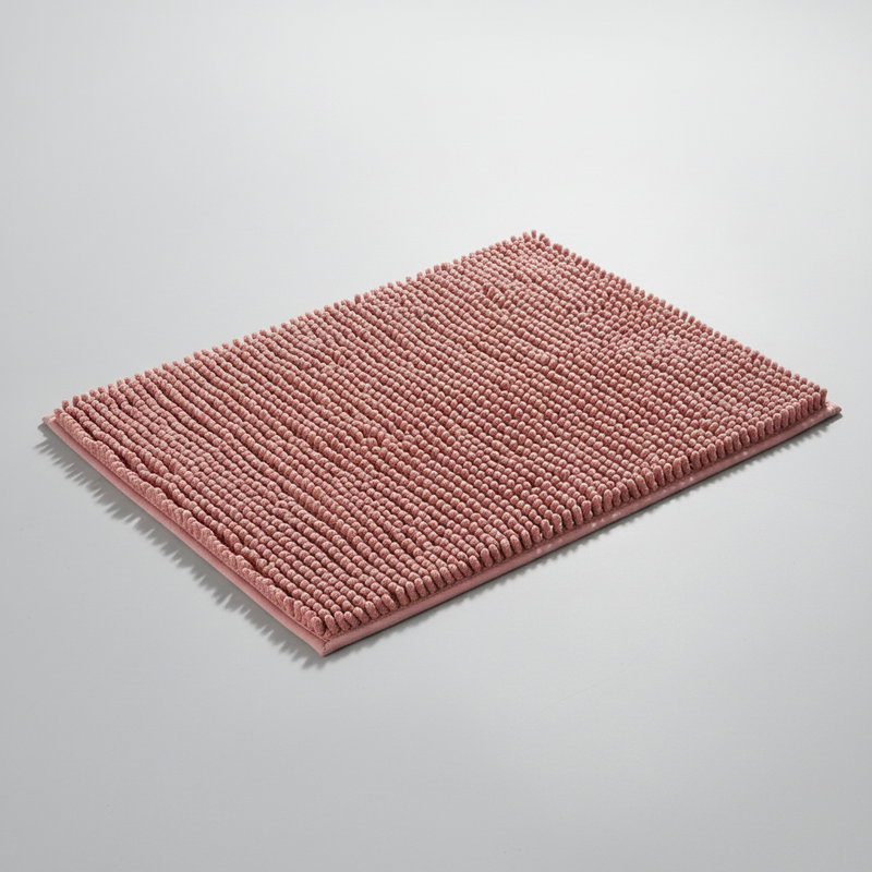 Plush Chenille Bath Mat - Pink