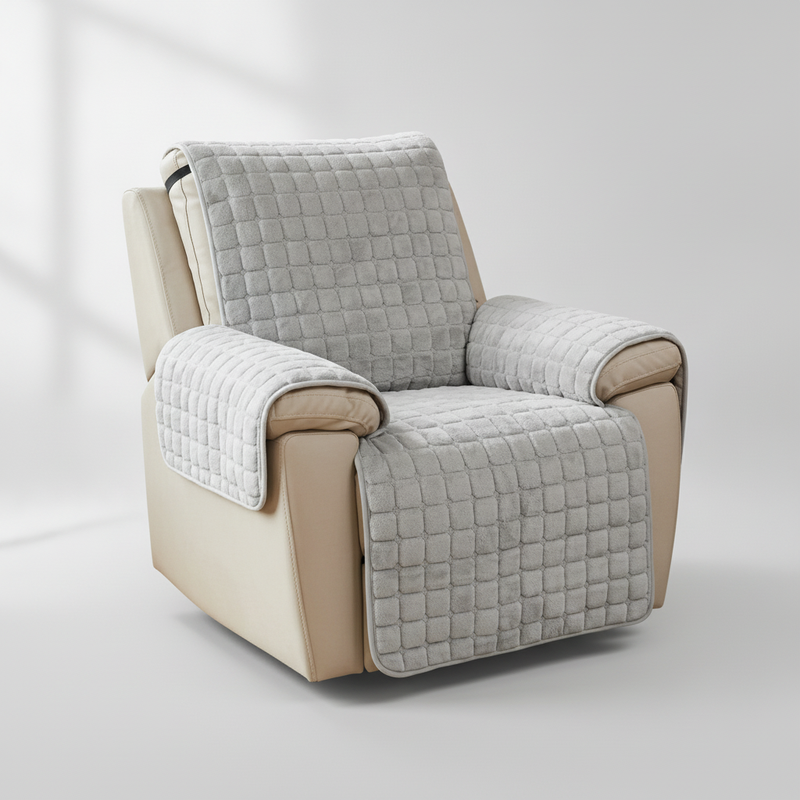 Quilted Recliner Chair Cover | Non-Slip Fit, Pet & Spill