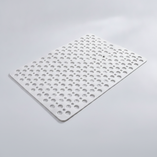 Non-slip antibacterial shower mat, White