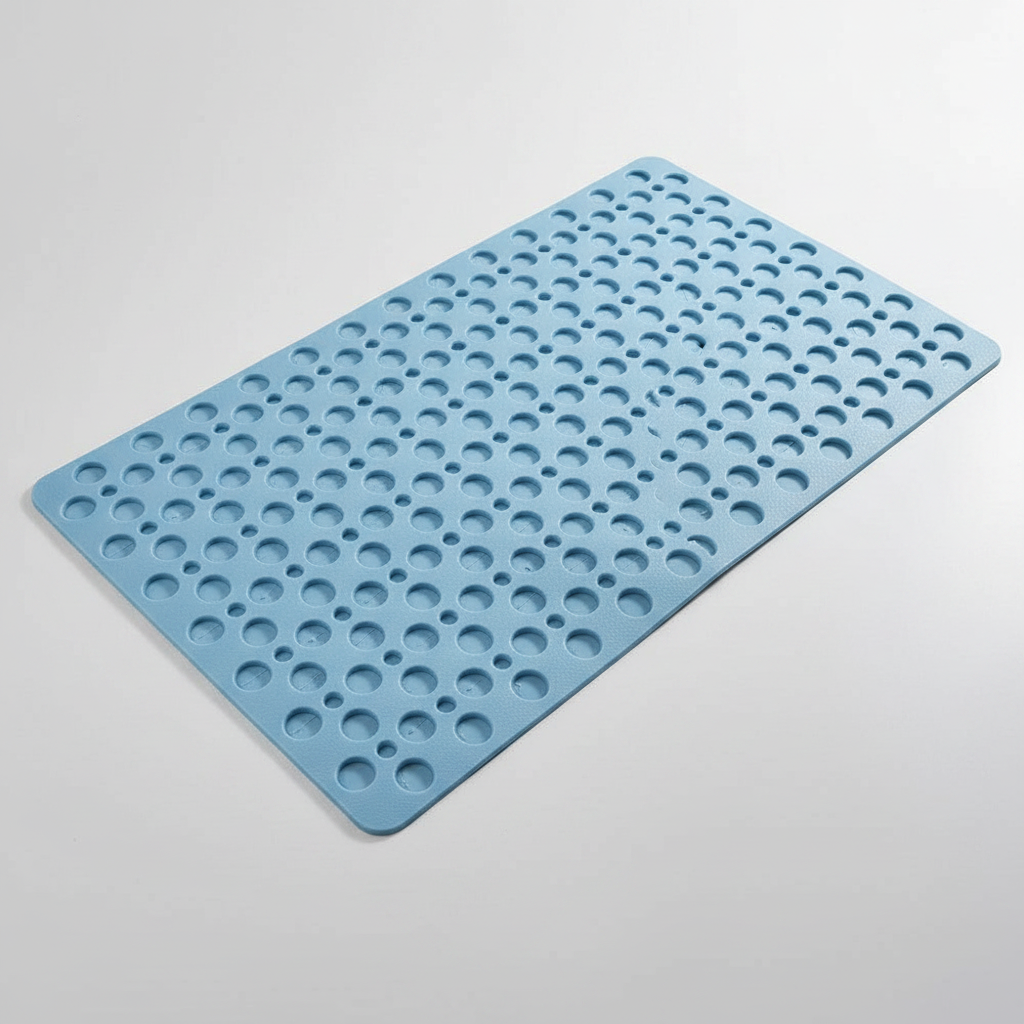 Non-slip antibacterial shower mat, Blue