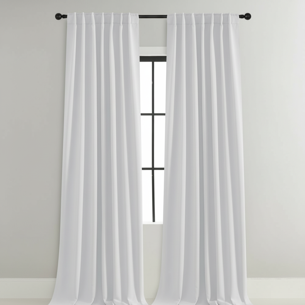 Noiréa thermal blackout curtain panel in White