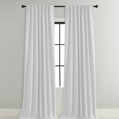 Noiréa thermal blackout curtain panel in White
