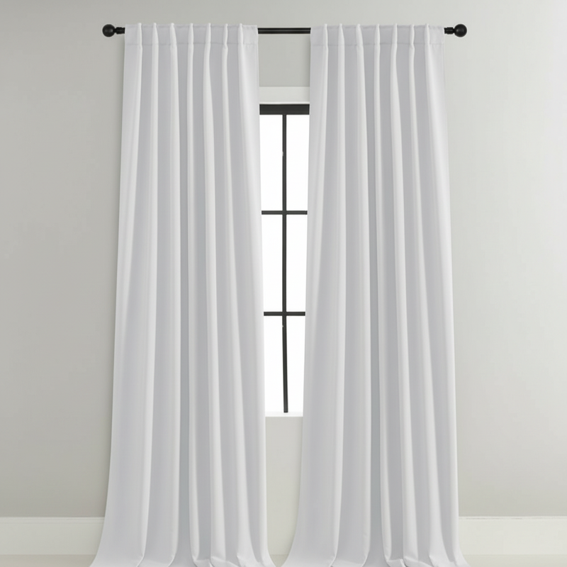 Noiréa thermal blackout curtain panel in White