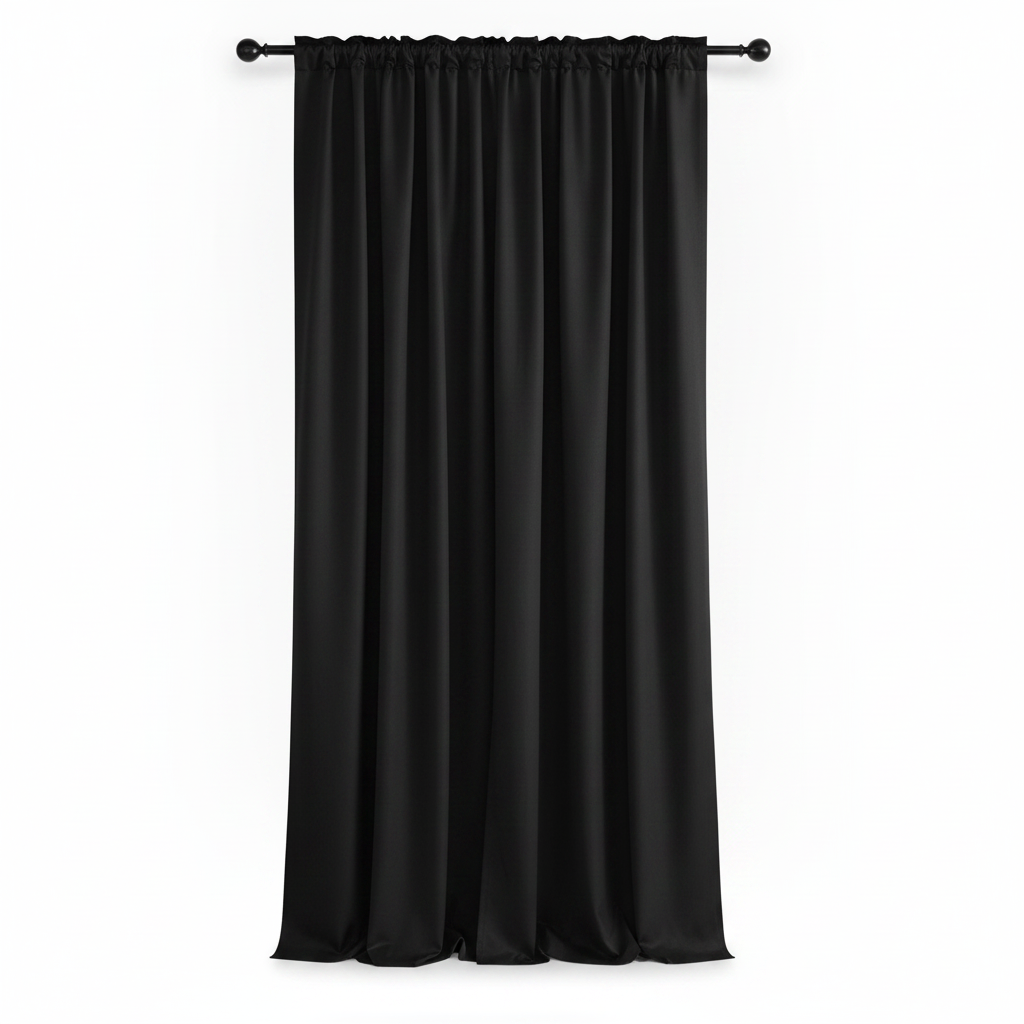 Noiréa thermal blackout curtain panel in Black